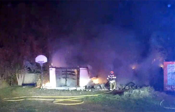 Dittmer garage destroyed by fire